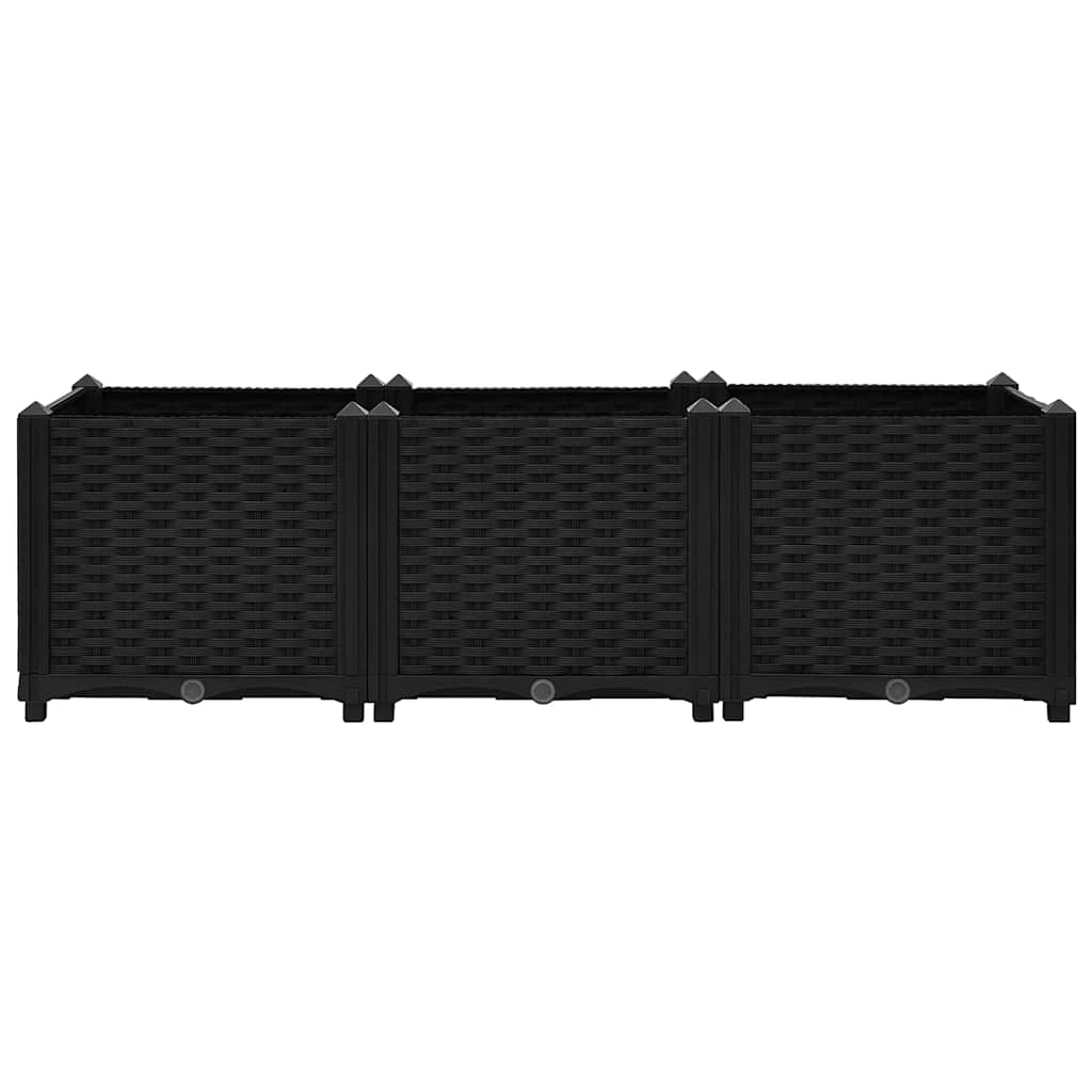 Raised Garden Bed 120x40cm Polypropylene Black | Simpledeals