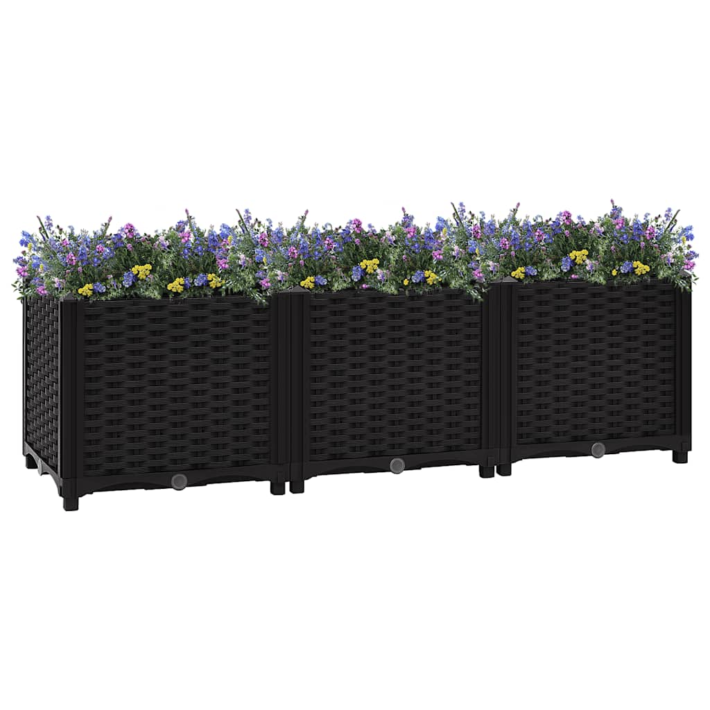 Raised Garden Bed 120x40cm Polypropylene Black | Simpledeals