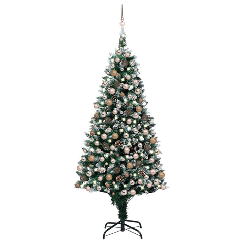 Artificial Christmas Tree with LED & Ball Set&Pine Cones 240 cm