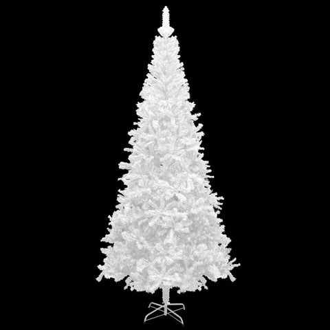 Artificial Christmas Tree with LEDs& Ball Set L 240 cm White