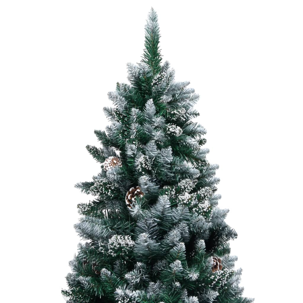 Artificial Christmas Tree with LEDs& Ball Set&Pine Cones 210 cm