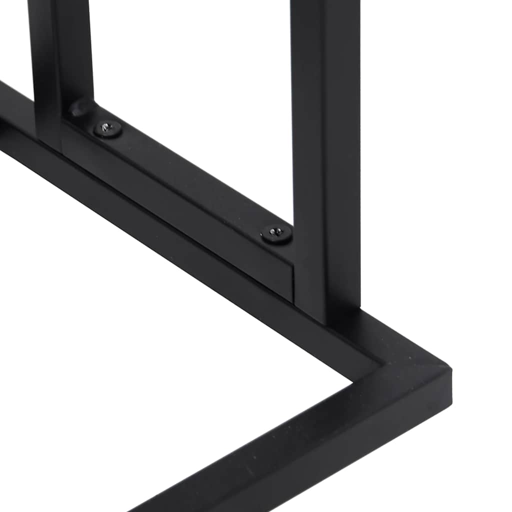 Freestanding Towel Rack Black Iron 2-Tier | Simpledeals