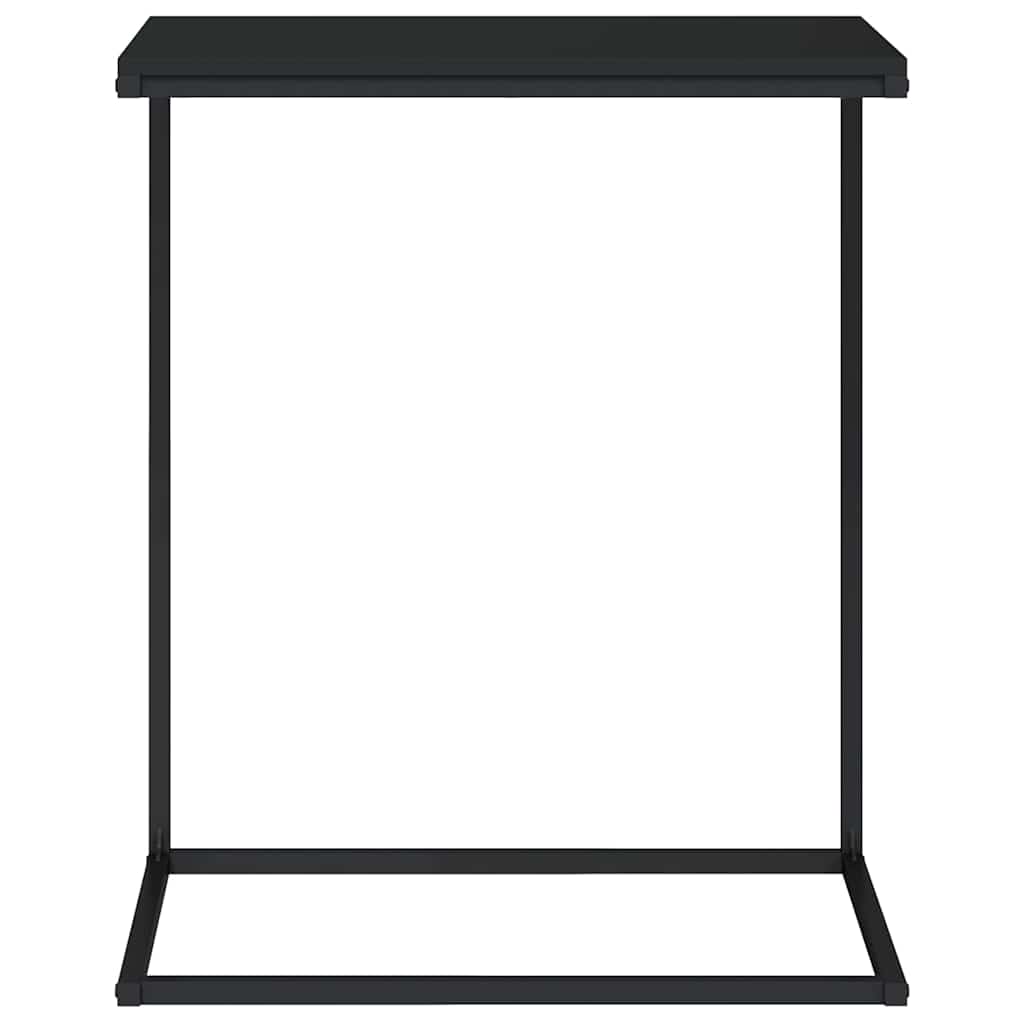 C-Shape Side Table Black Engineered Wood | Simpledeals