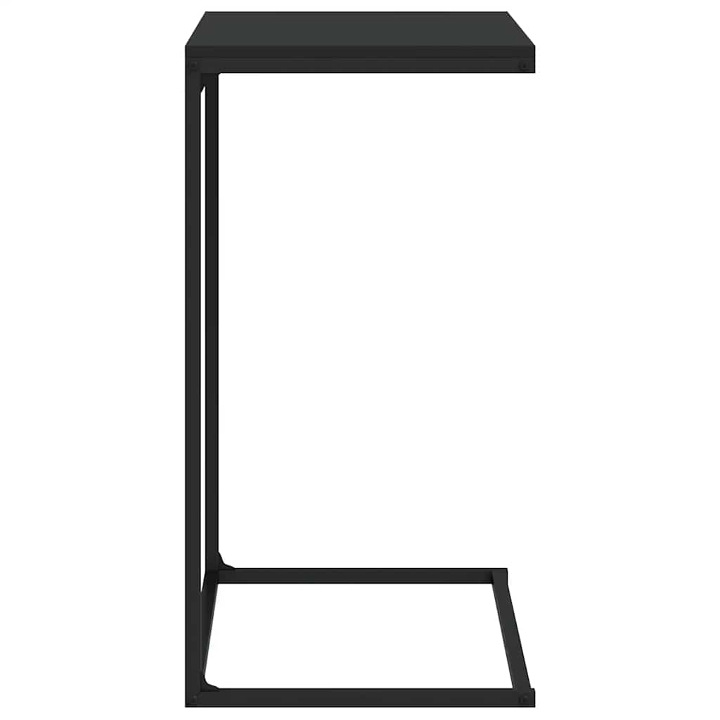 C-Shape Side Table Black Engineered Wood | Simpledeals