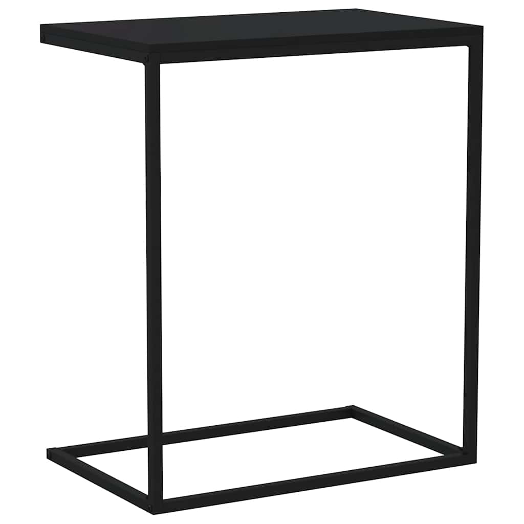 C-Shape Side Table Black Engineered Wood | Simpledeals