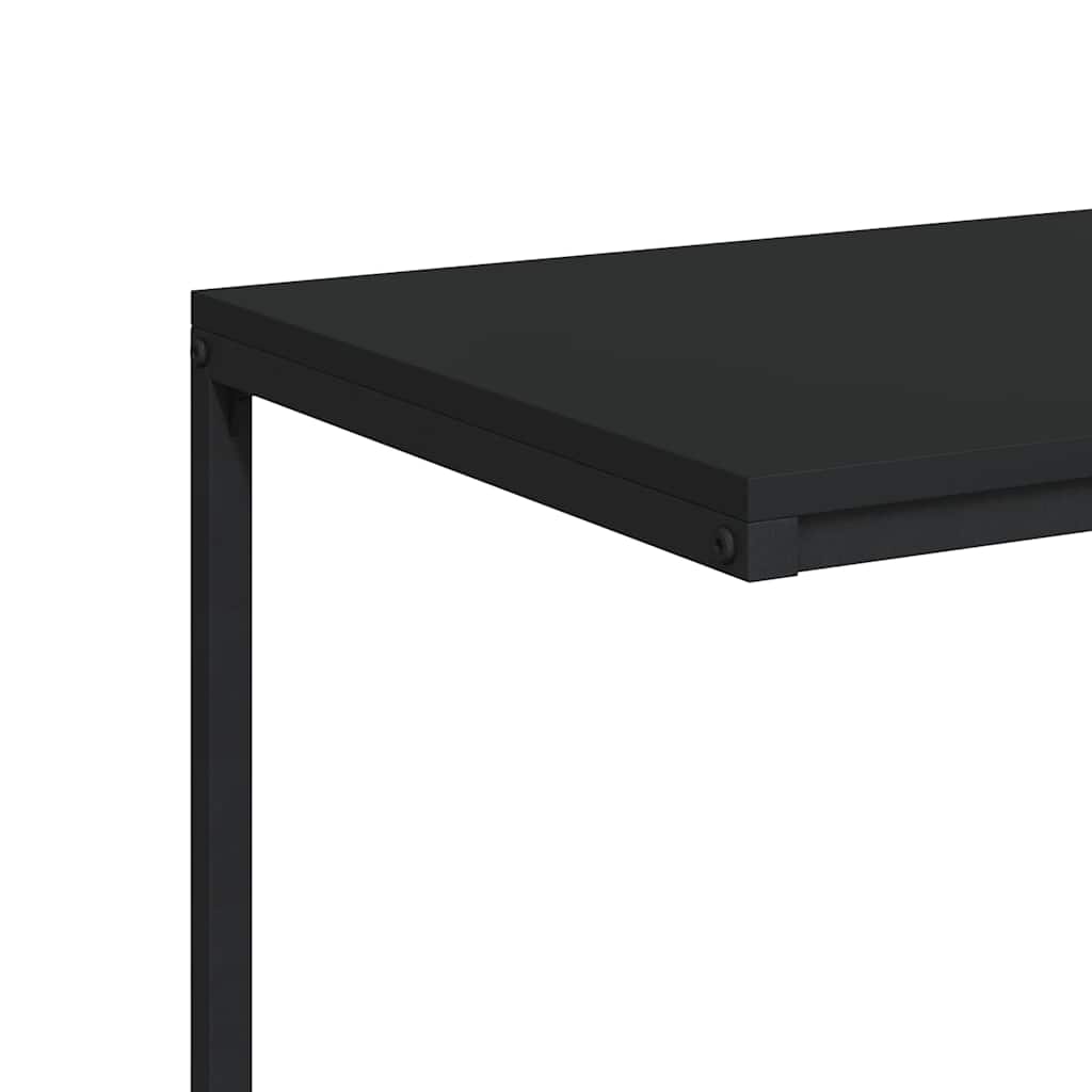C-Shape Side Table Black Engineered Wood | Simpledeals
