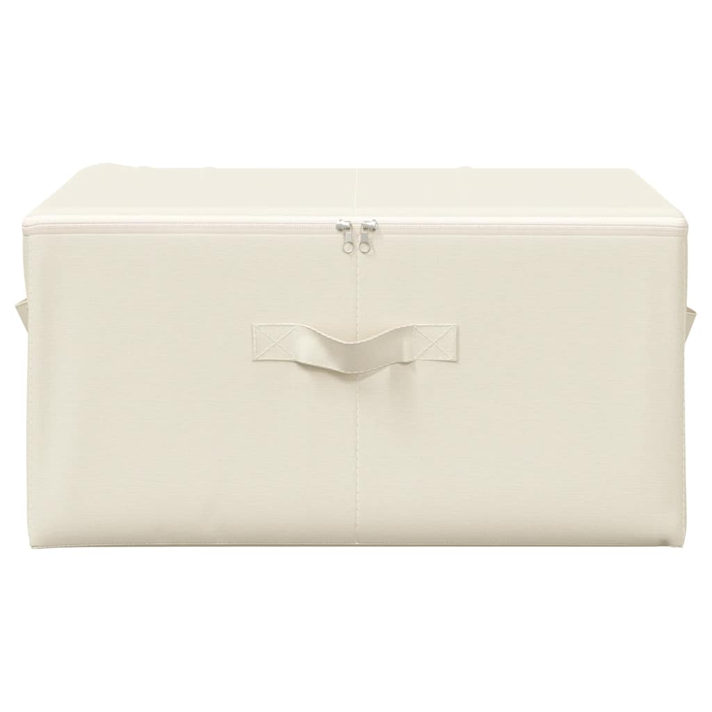 Fabric Storage Boxes 2 Pack Foldable Cream | Simpledeals