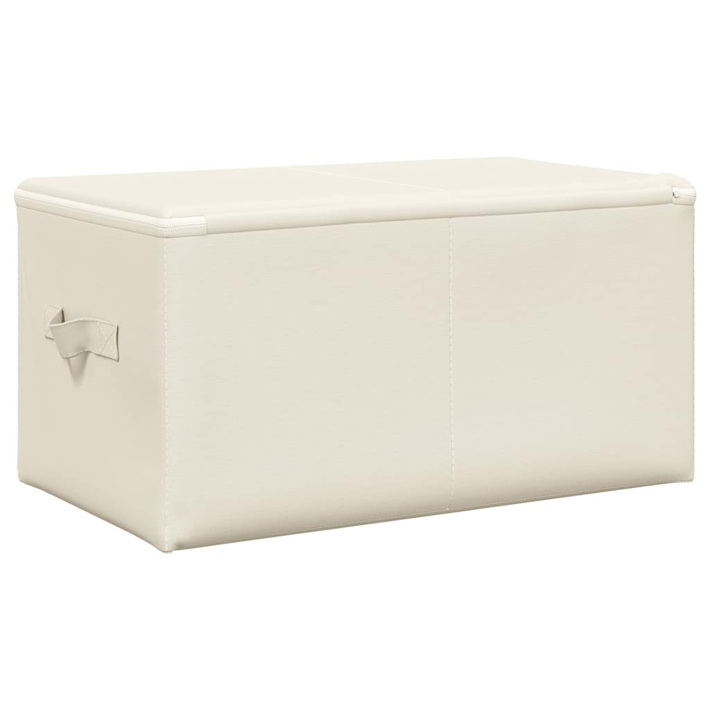 Fabric Storage Boxes 2 Pack Foldable Cream | Simpledeals