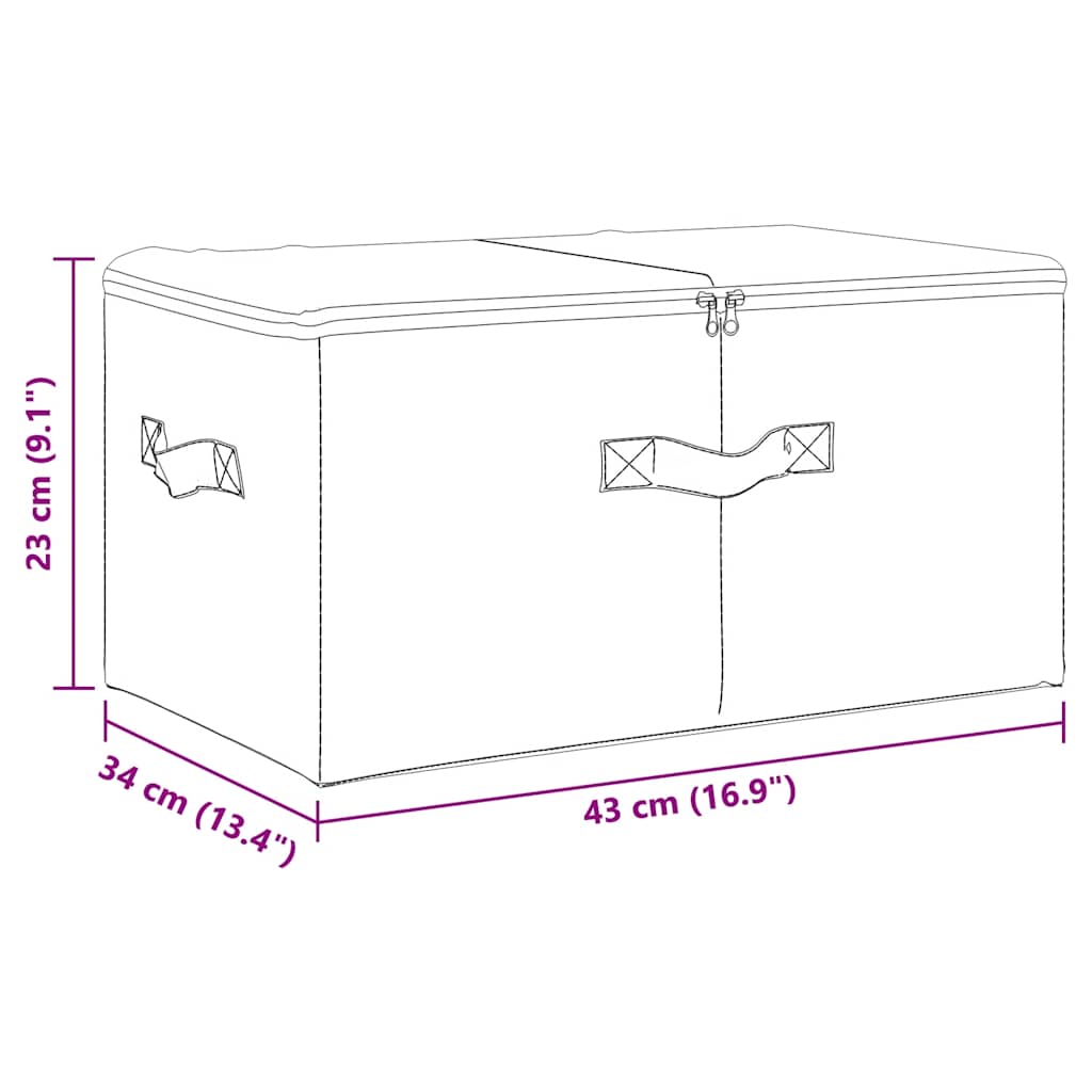 Fabric Storage Boxes 2 Pack Foldable Cream | Simpledeals