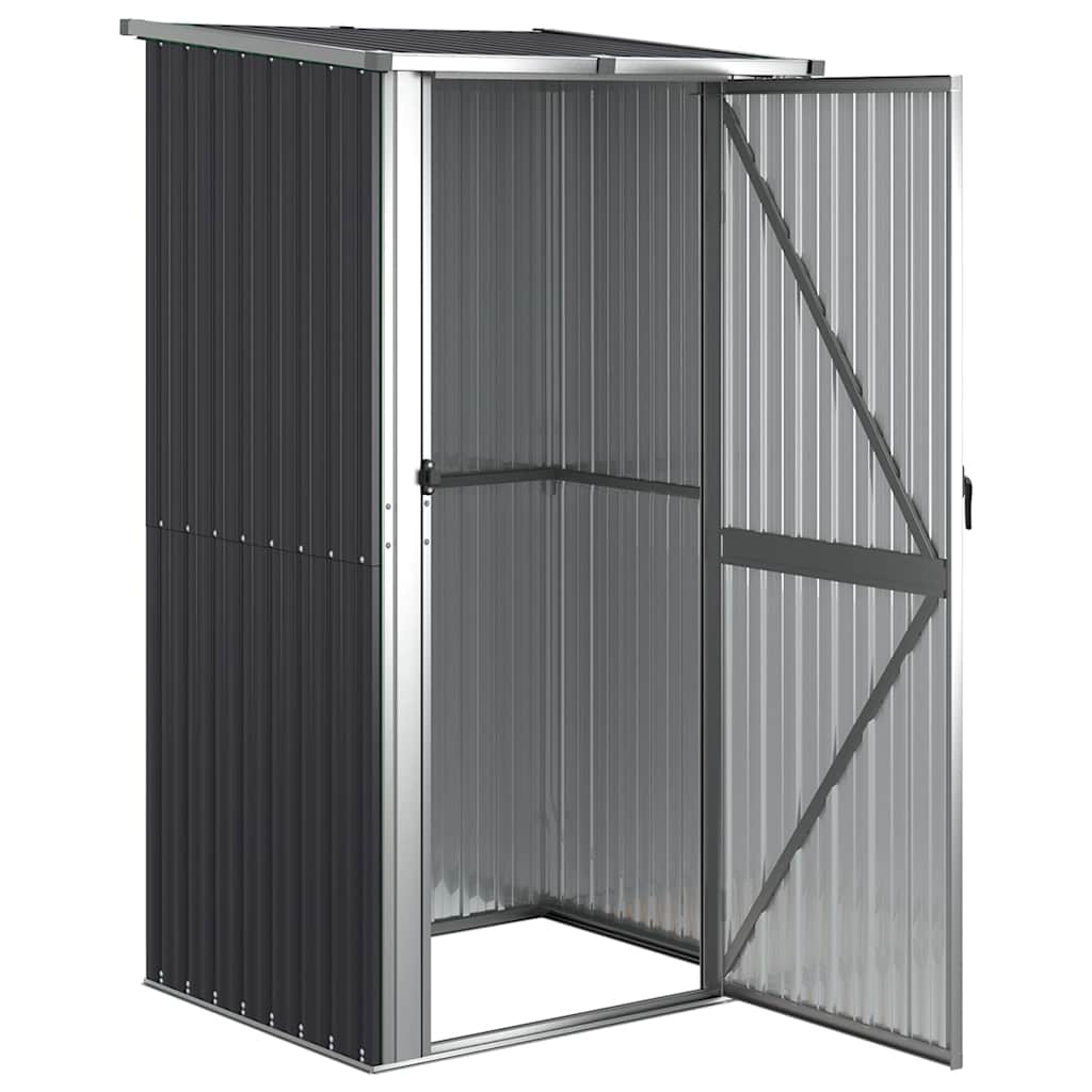 Galvanised Steel Garden Shed Anthracite 209cm | Simpledeals