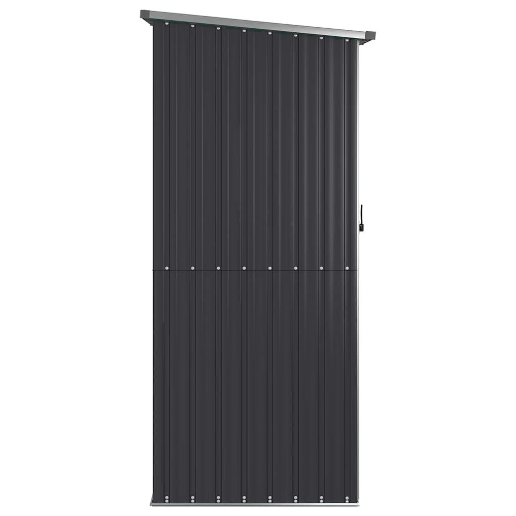 Galvanised Steel Garden Shed Anthracite 209cm | Simpledeals