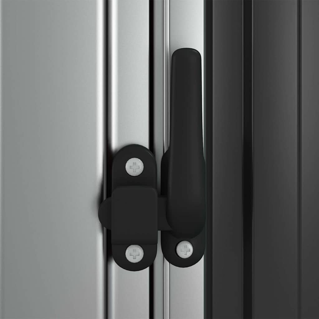 Galvanised Steel Garden Shed Anthracite 209cm | Simpledeals