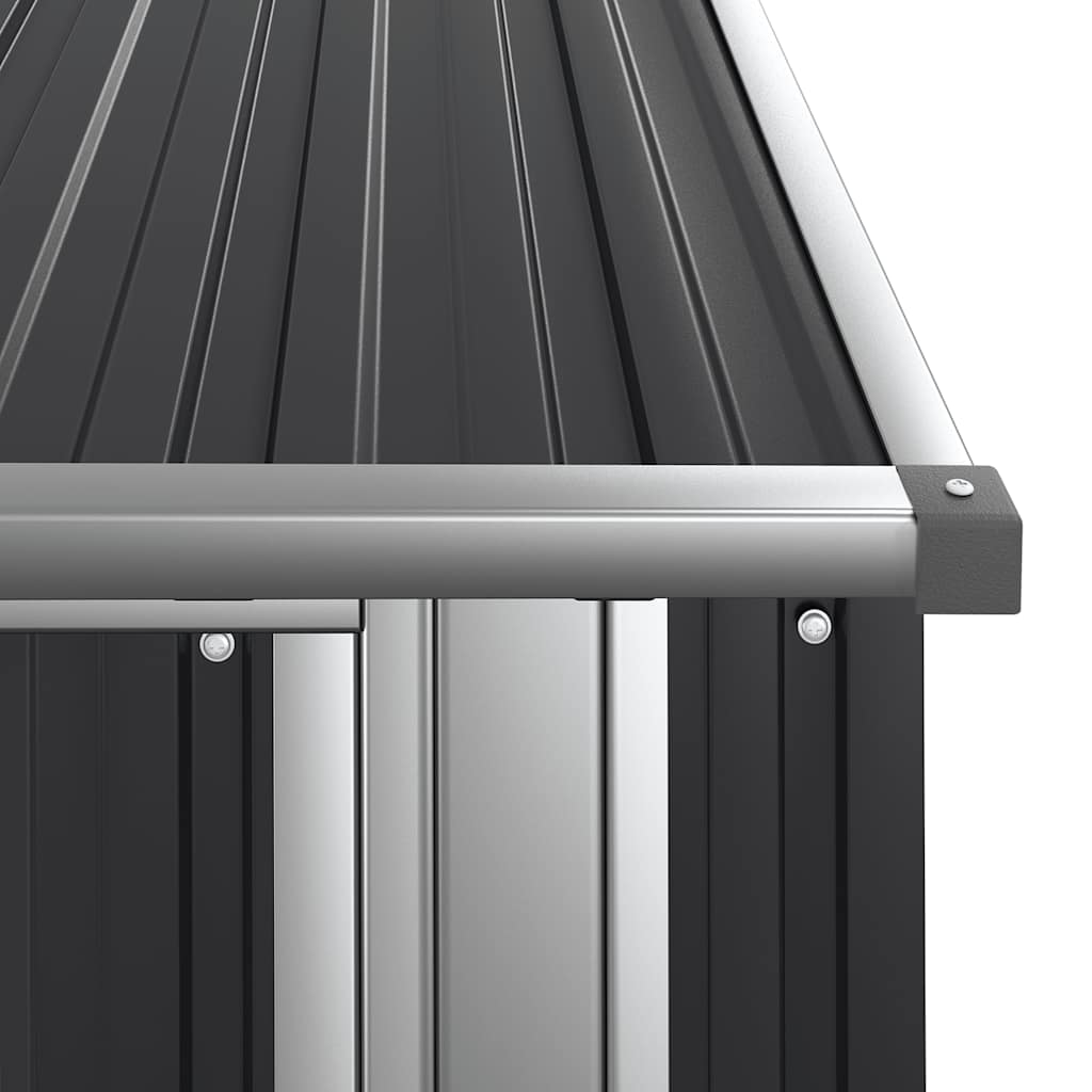 Galvanised Steel Garden Shed Anthracite 209cm | Simpledeals