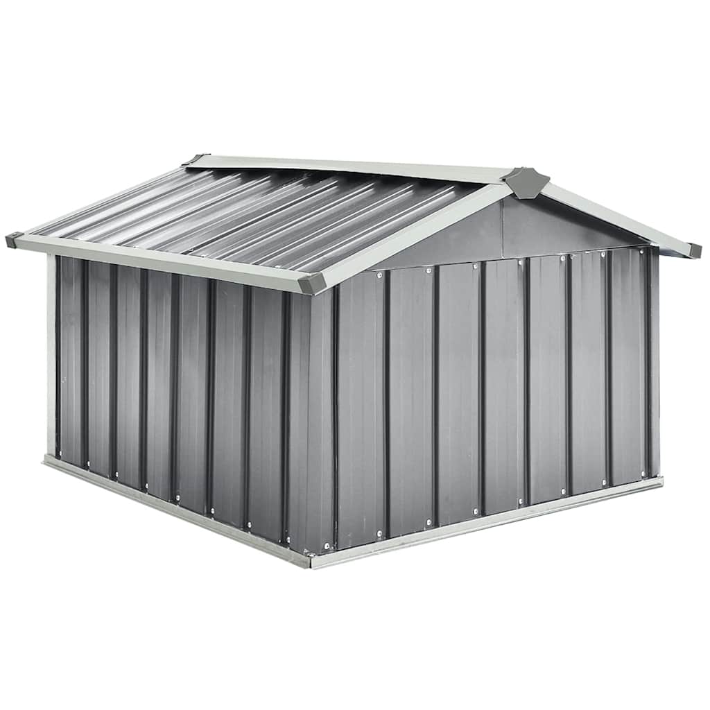 Robot Lawnmower Shed Galvanised Steel Grey | Simpledeals