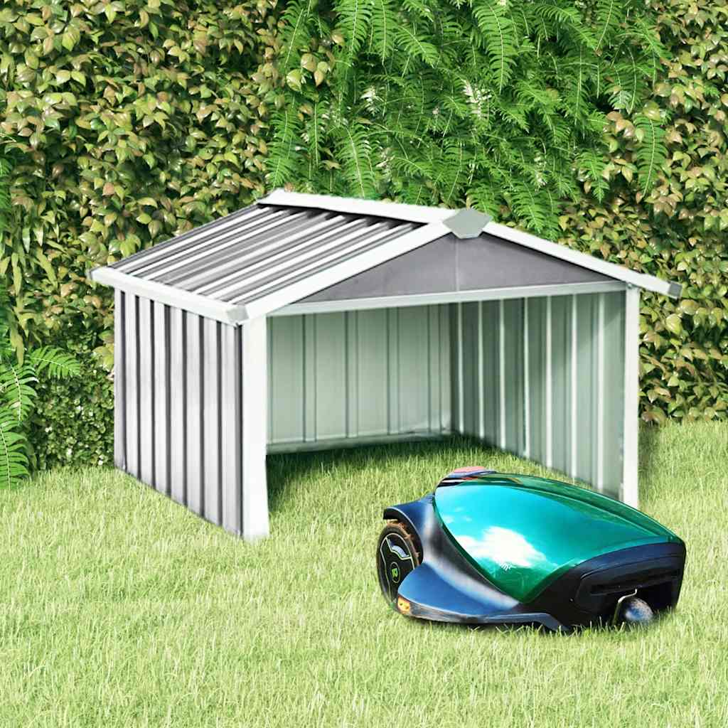 Robot Lawnmower Shed Galvanised Steel Grey | Simpledeals