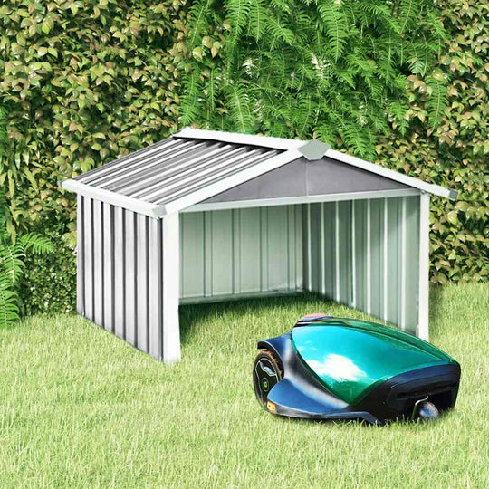 Robot Lawnmower Shed Galvanised Steel Grey