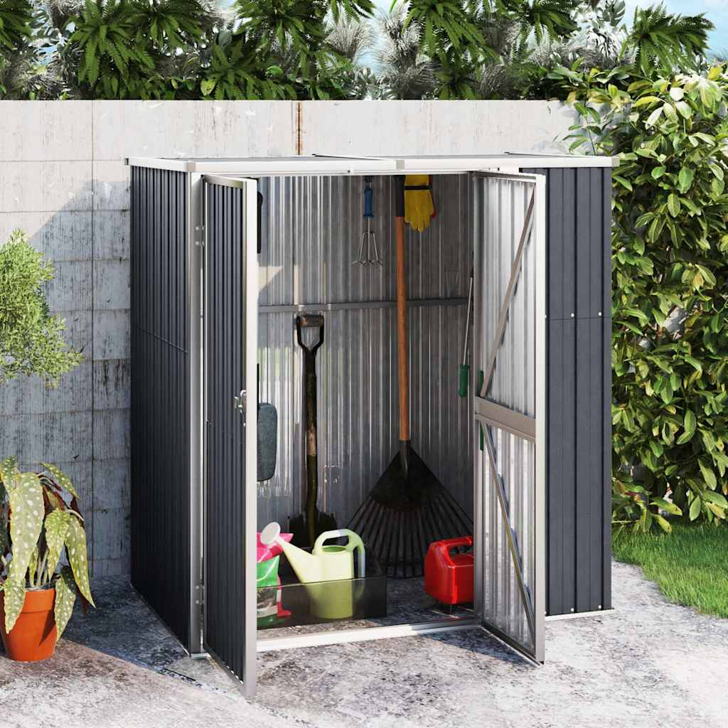 Steel Garden Tool Shed Anthracite 161x89cm | Simpledeals