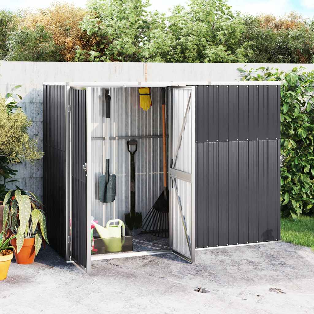 Steel Garden Tool Shed 225cm Anthracite | Simpledeals
