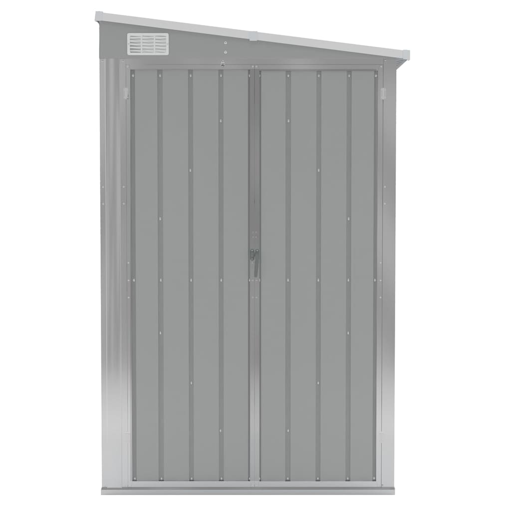 Wall Mounted Garden Shed Galvanised Steel Grey | Simpledeals