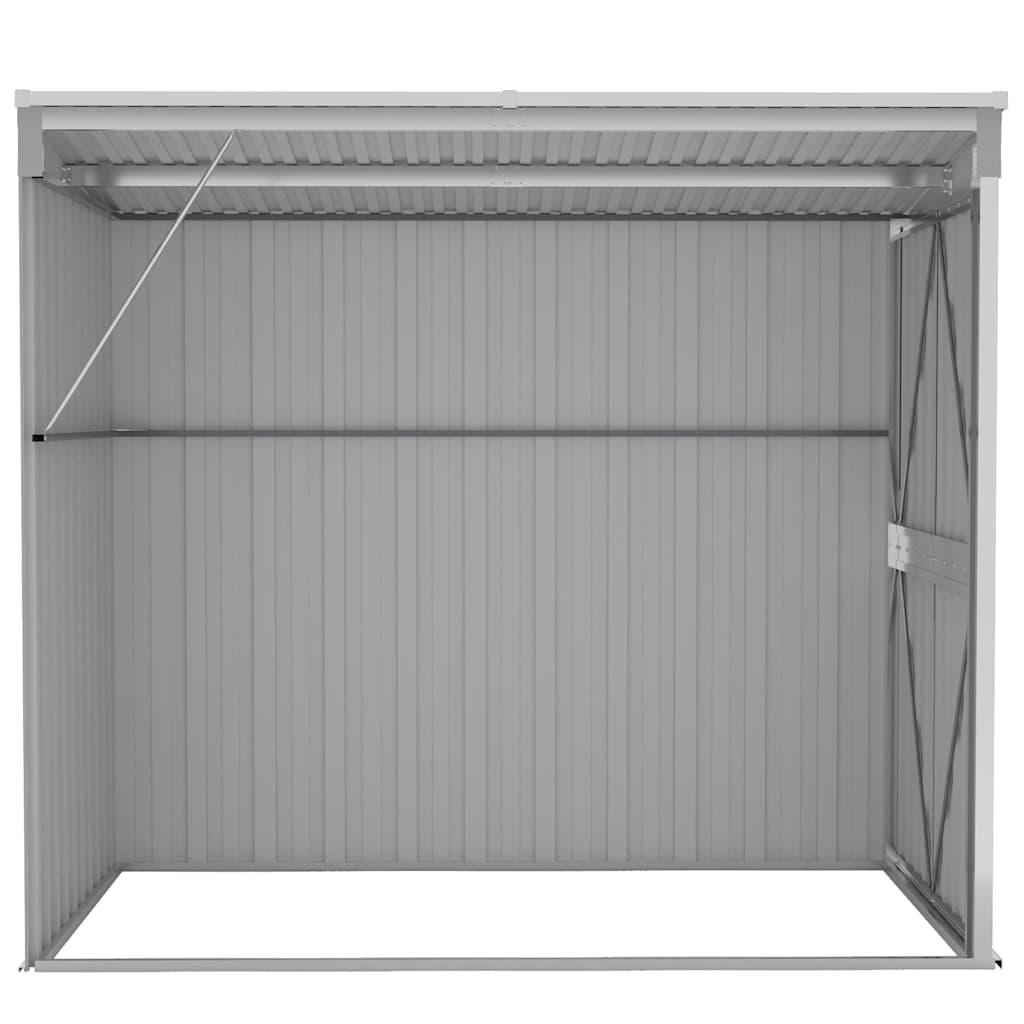 Wall Mounted Garden Shed Galvanised Steel Grey | Simpledeals