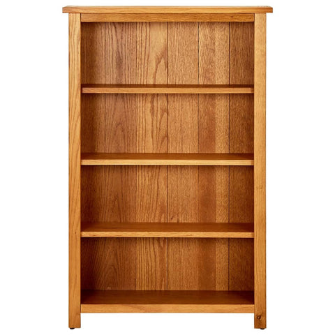 4-Tier Bookcase Solid Oak Wood