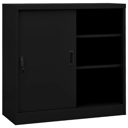 Steel Office Cabinet Sliding Door Lockable