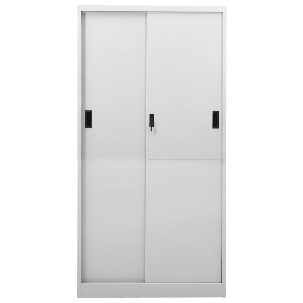 Steel Office Cabinet Sliding Door 4 Shelves | Simpledeals