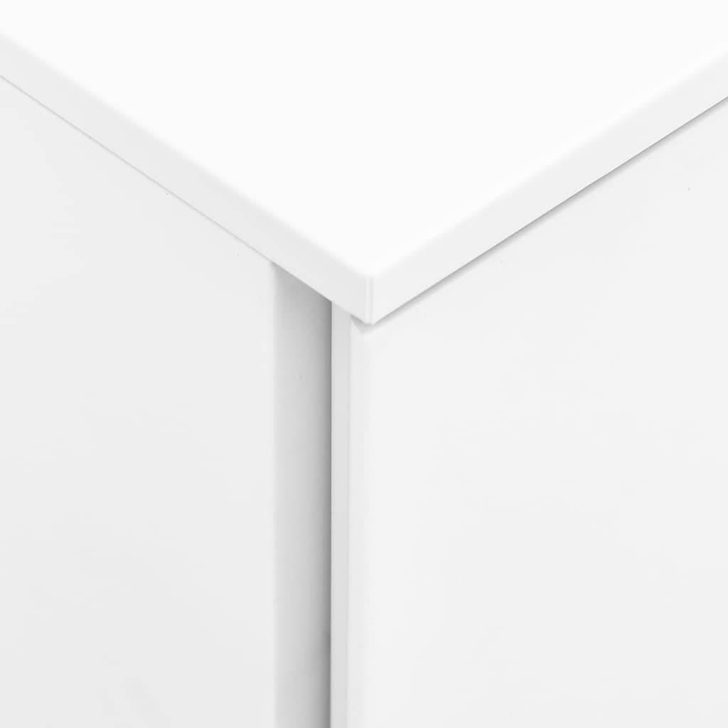 Mobile Steel File Cabinet 3 Drawer White | Simpledeals