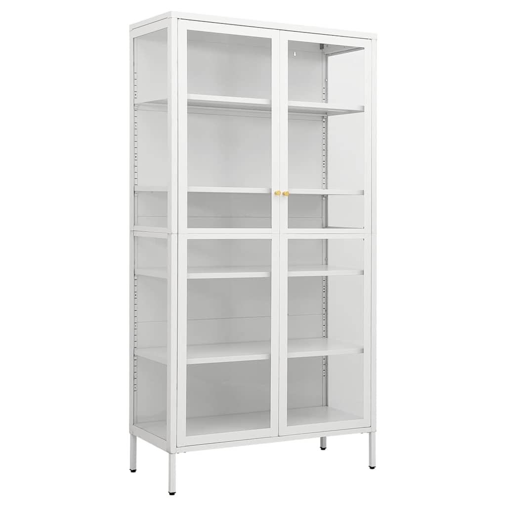 Display Cabinet Steel Tempered Glass 180cm | Simpledeals