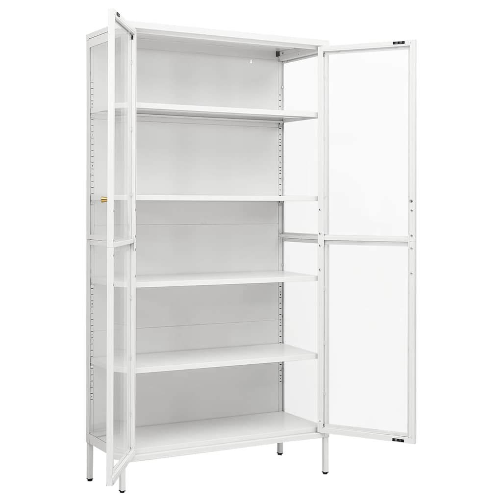 Display Cabinet Steel Tempered Glass 180cm | Simpledeals
