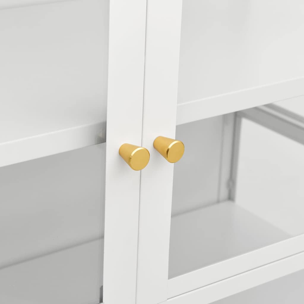 Display Cabinet Steel Tempered Glass 180cm | Simpledeals