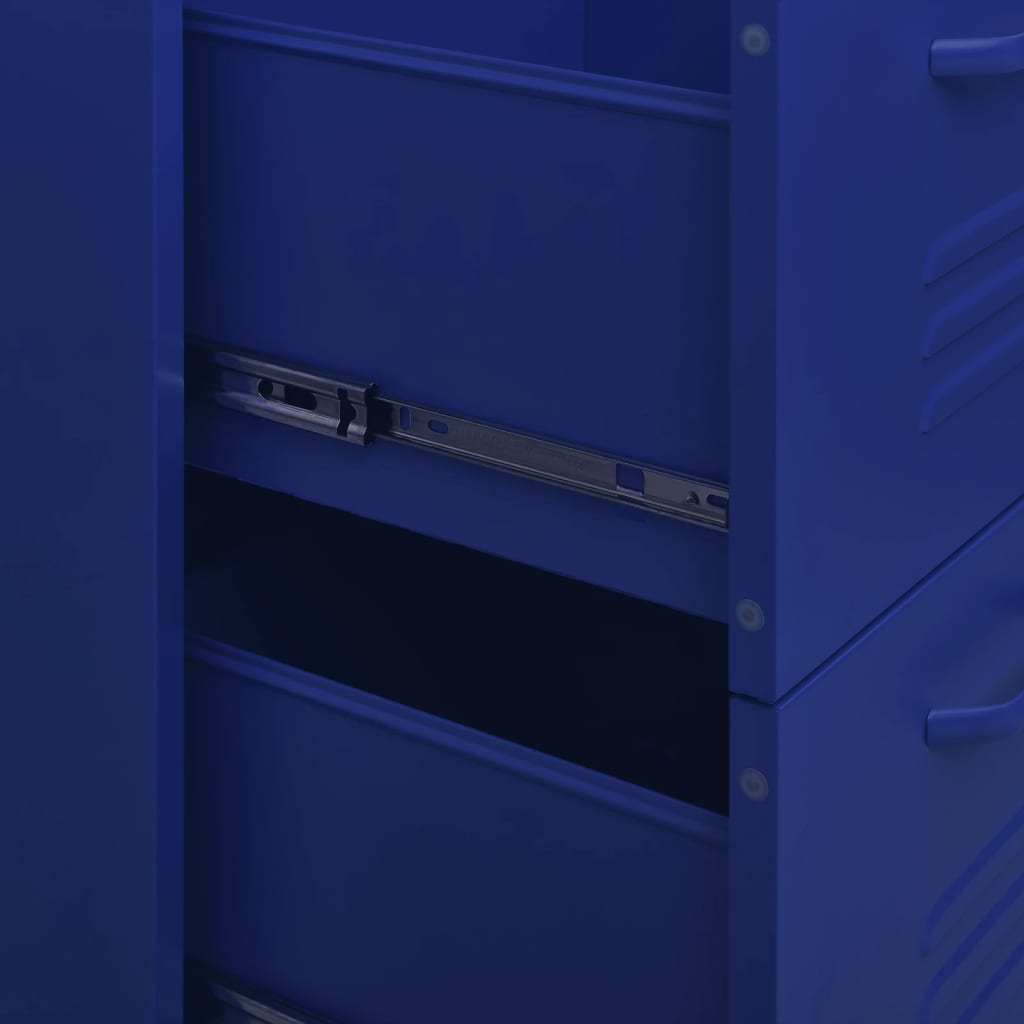 Drawer Cabinet Navy Blue Steel