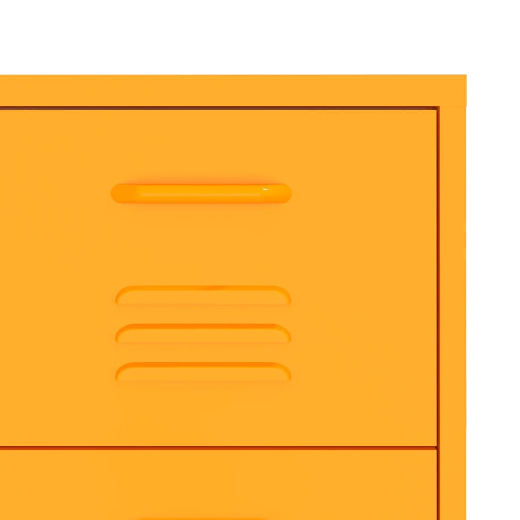 Drawer Cabinet Mustard Yellow Steel