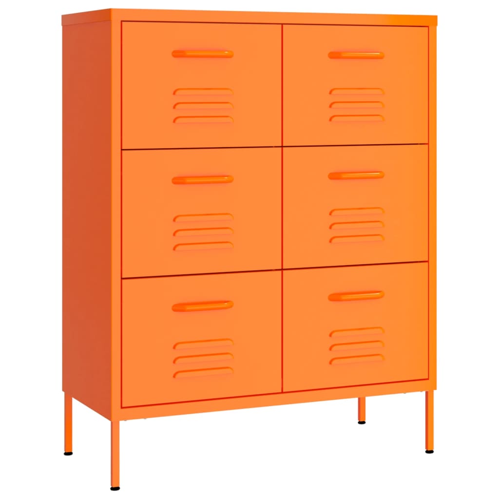 Orange colour - Drawer Cabinet Orange Steel