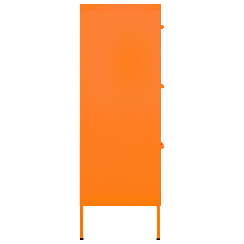 Storage Cabinets & Lockers - Drawer Cabinet Orange Steel