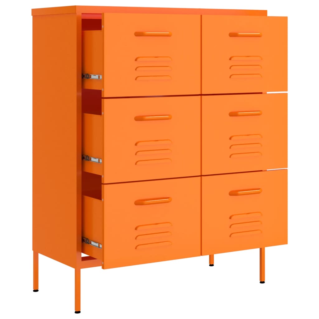 Drawer Cabinet Orange Steel | Storage Cabinets & Lockers