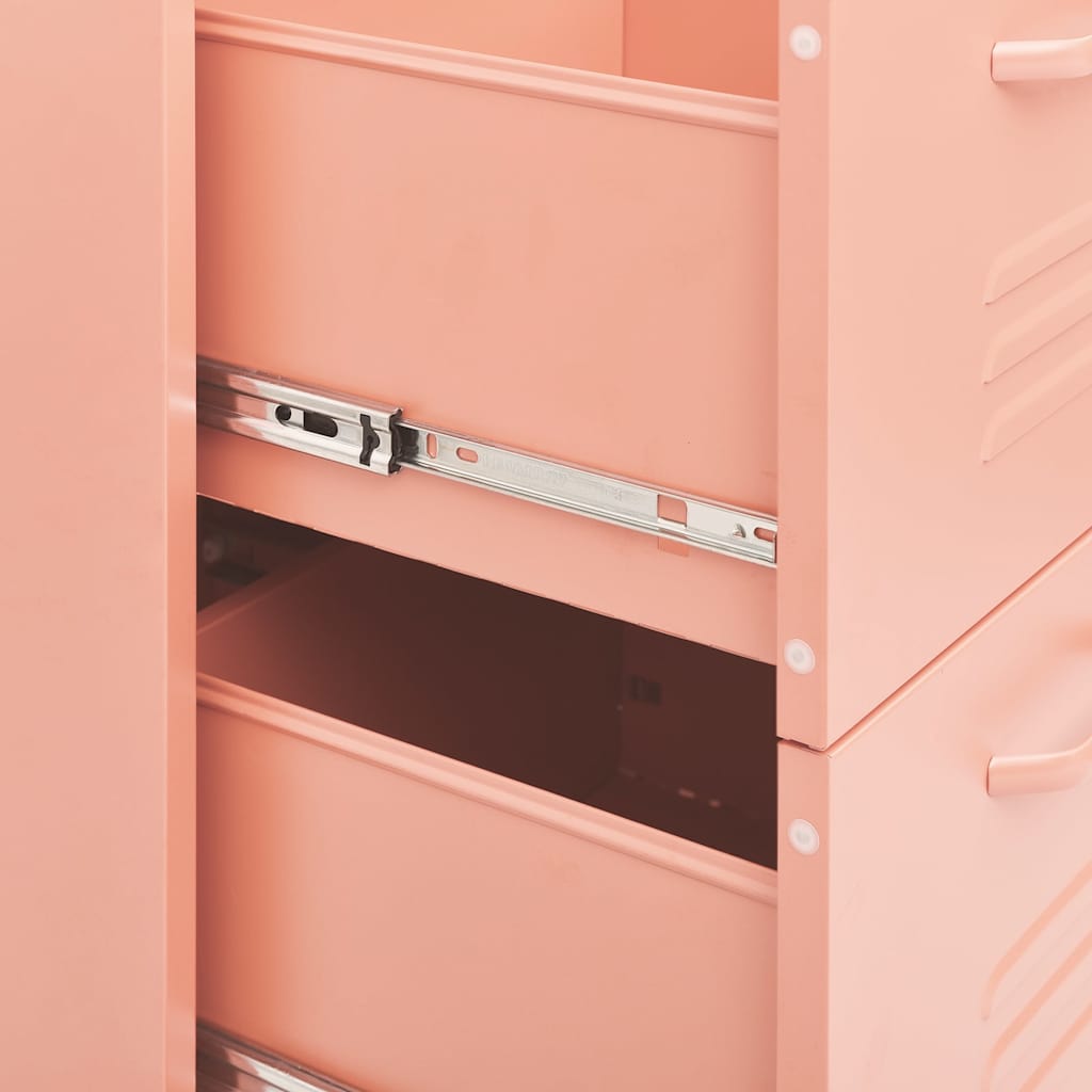 Drawer Cabinet Pink Steel