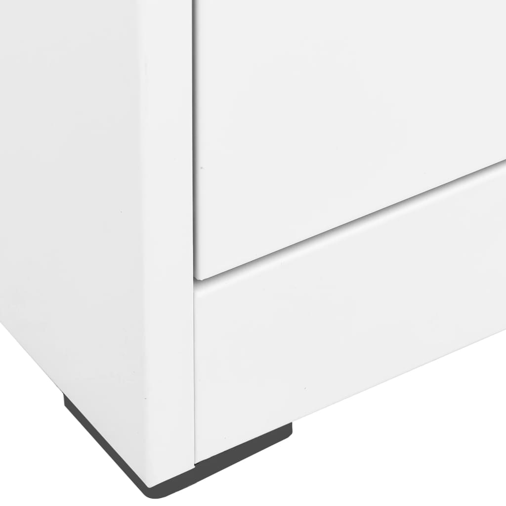 Steel Filing Cabinet 2 Drawer White Office Storage | Simpledeals