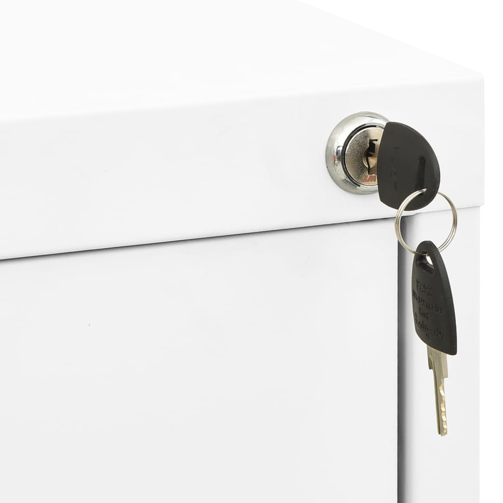 Steel Filing Cabinet 2 Drawer White Office Storage | Simpledeals