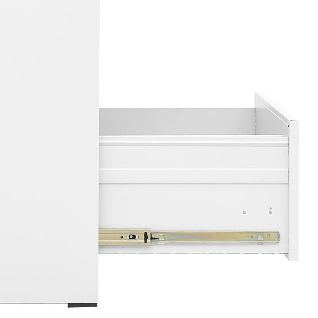 Steel Filing Cabinet 2 Drawer White Office Storage | Simpledeals