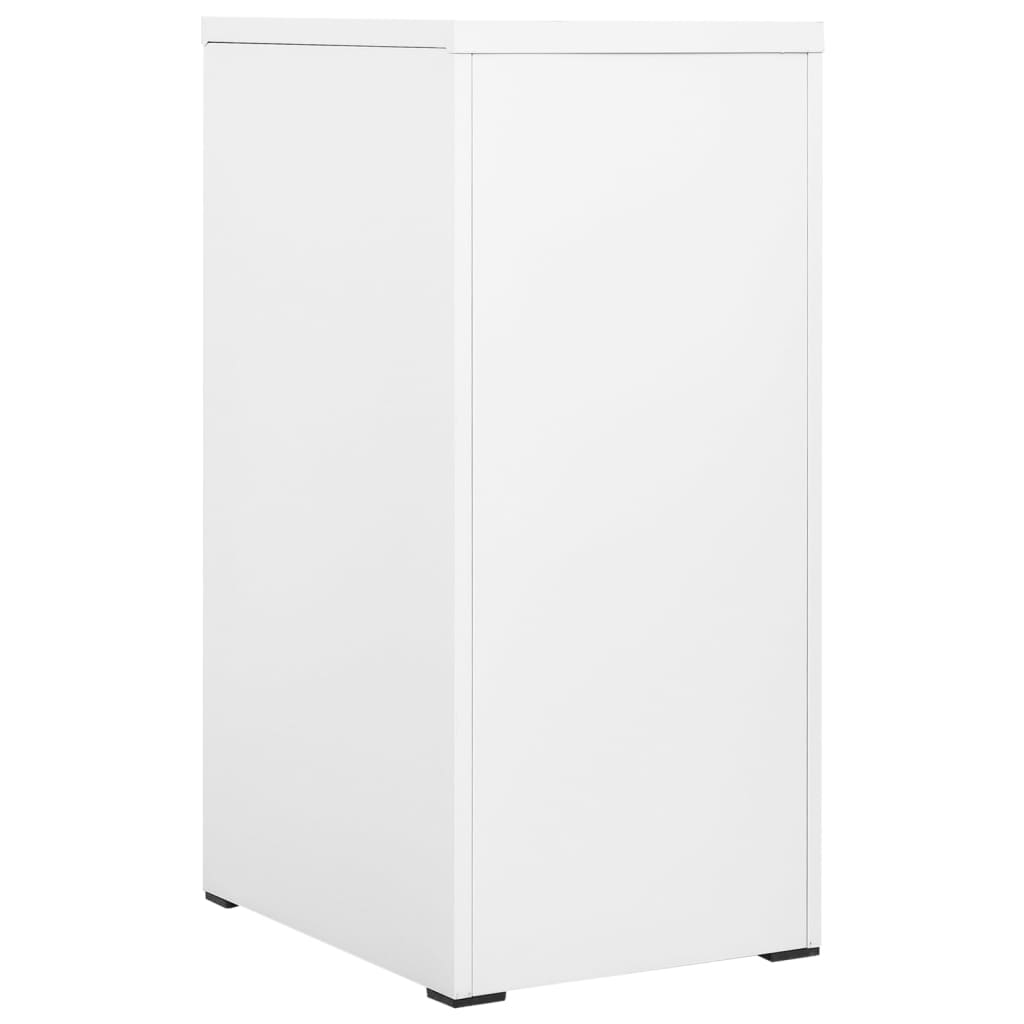 Steel Filing Cabinet 3 Drawer White 102.5cm | Simpledeals