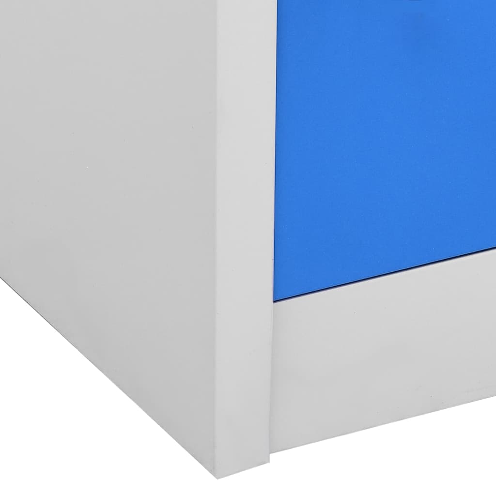 6-Door Steel Locker Cabinet Grey Blue | Simpledeals