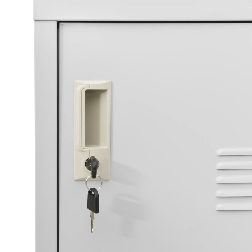 9-Door Steel Locker Cabinet Light Grey | Simpledeals