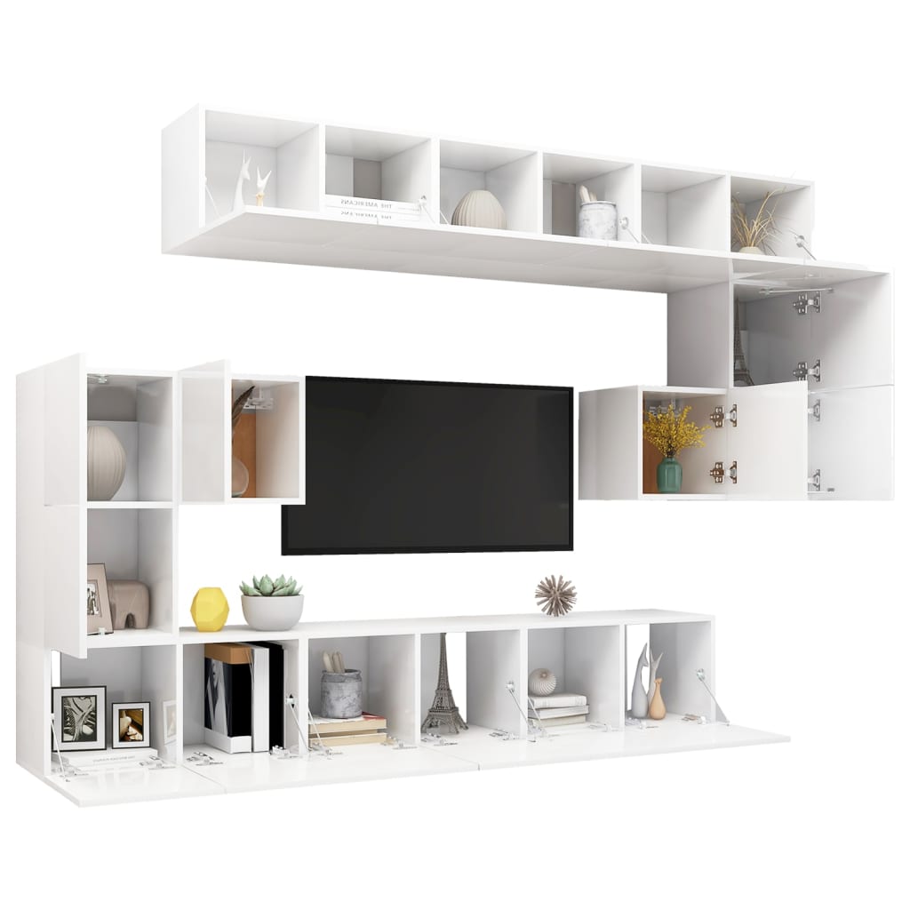 10 Piece TV Cabinet Set, Engineered Wood