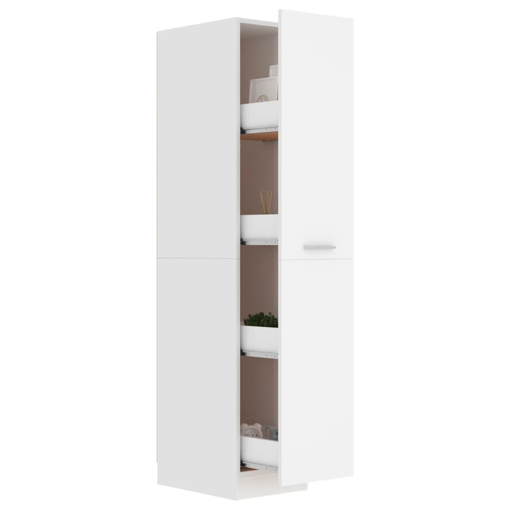 Apothecary Cabinet White Engineered Wood