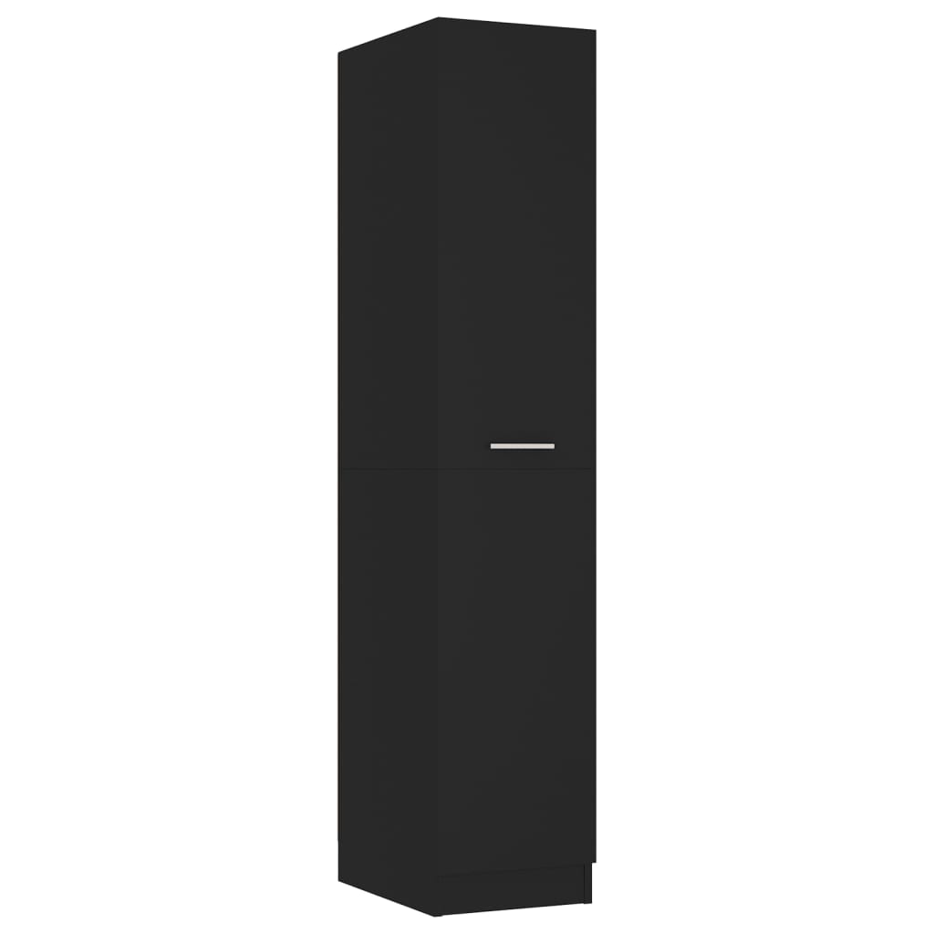 Wood finish - Apothecary Cabinet Black Engineered Wood