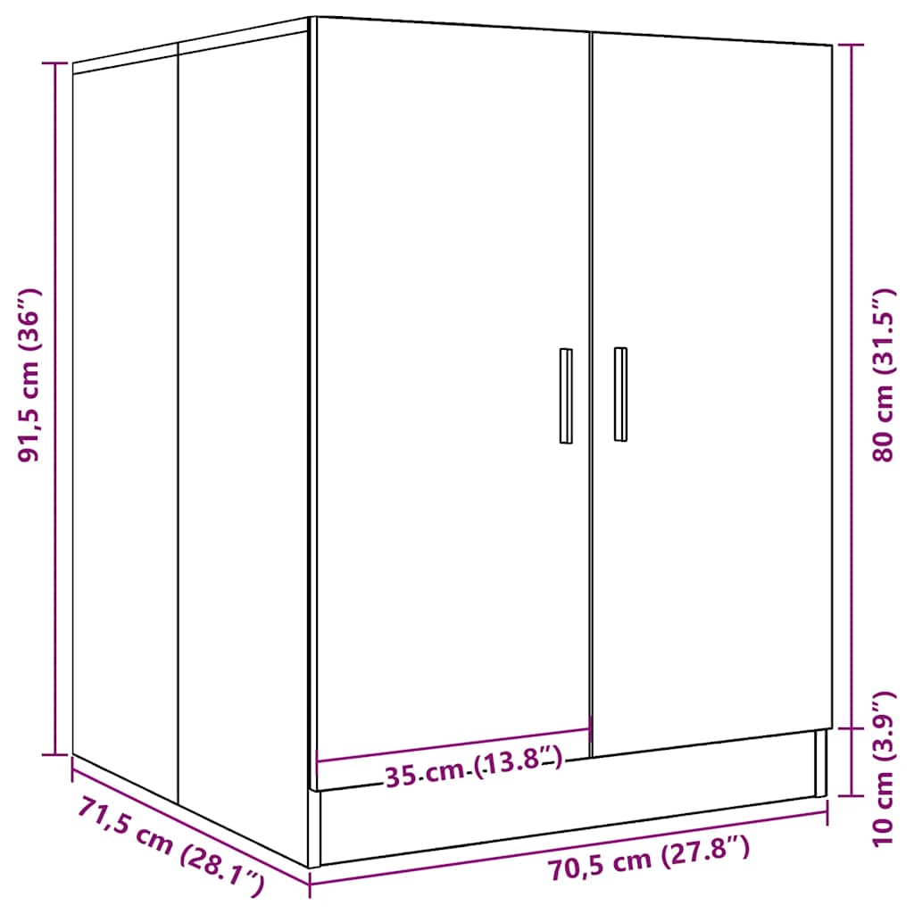 White Washing Machine Cabinet