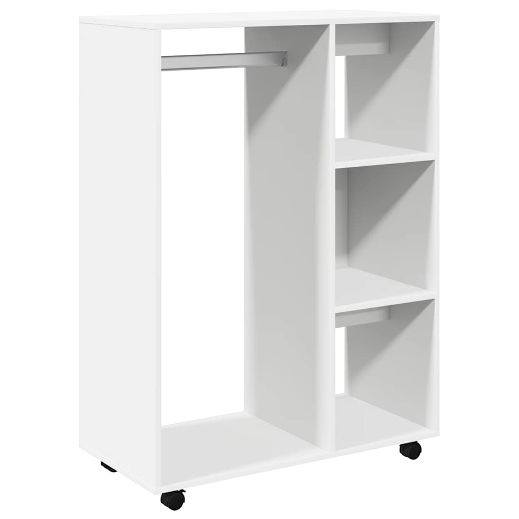 Compact White Wardrobe Engineered Wood 110cm | Simpledeals