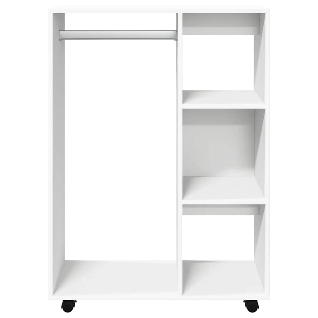 Compact White Wardrobe Engineered Wood 110cm | Simpledeals