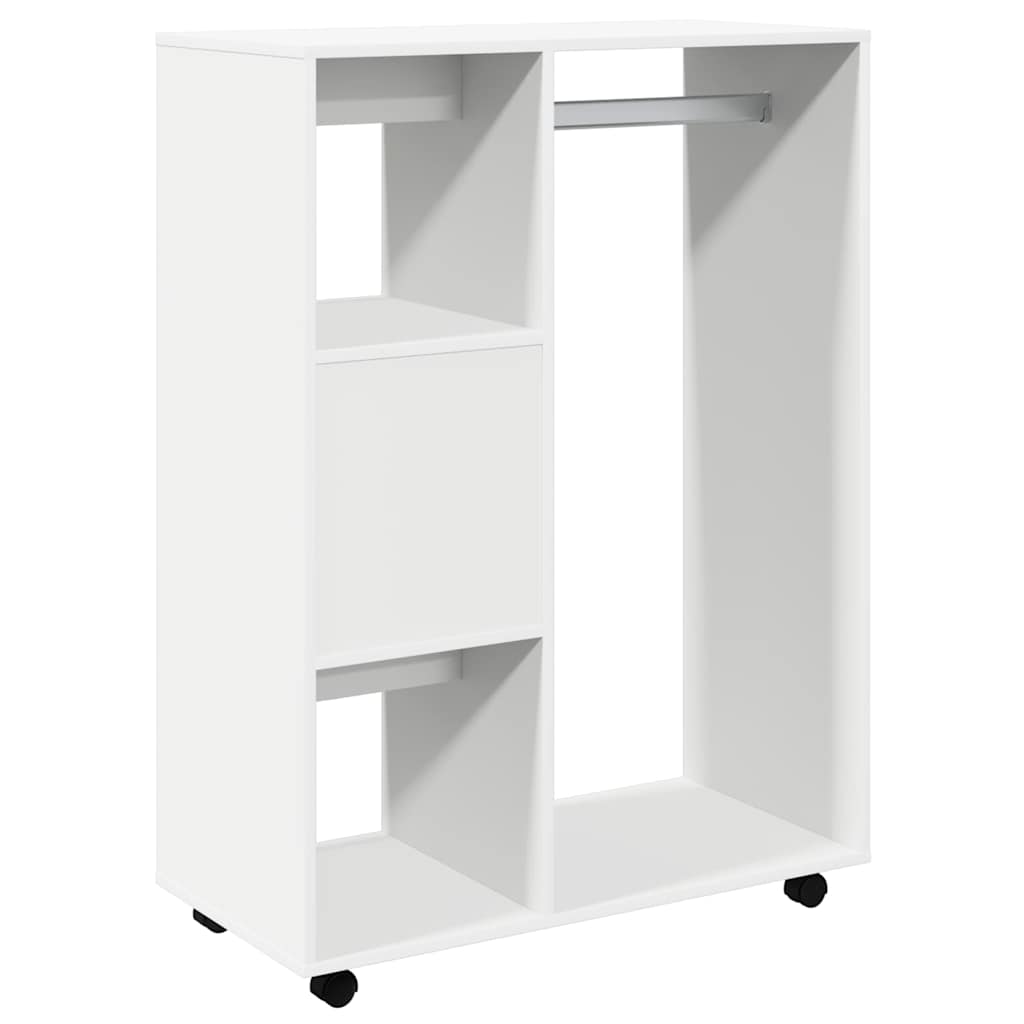 Compact White Wardrobe Engineered Wood 110cm | Simpledeals